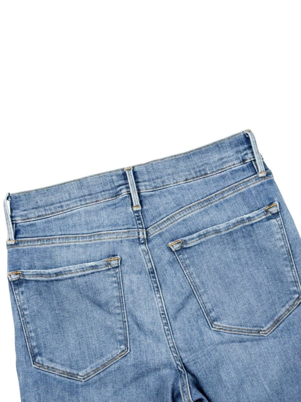 FRAME Le Crop Mini Boot Jeans Raw Hem Flare 28 Morning Blue LCFRA291 - Picture 8 of 14